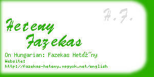 heteny fazekas business card